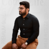 Premium 100% Cotton Black Solid Shirt