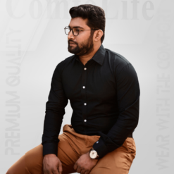 Premium 100% Cotton Black Solid Shirt