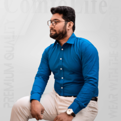Premium 100% Cotton Blue Solid Shirt