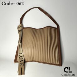 Posh Pleated Tote Bag- 062