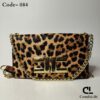 Fashion Metal Decor Square Purse, Y2K Chain Shoulder Bag, and Leopard Print Crossbody Bag for Women- 084