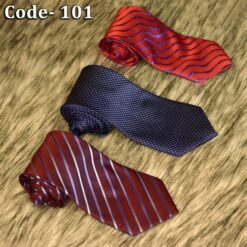 Combo- Linbaiway 8cm Polyester Striped Neck Ties for Men Perfect for Wedding Parties Corbatas Gravatas Slim Business Groom- 101