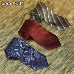 Combo- Linbaiway 8cm Polyester Striped Neck Ties for Men Perfect for Wedding Parties Corbatas Gravatas Slim Business Groom- 104