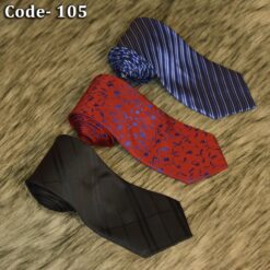 Combo- Linbaiway 8cm Polyester Striped Neck Ties for Men Perfect for Wedding Parties Corbatas Gravatas Slim Business Groom- 105