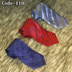 Combo- Linbaiway 8cm Polyester Striped Neck Ties for Men Perfect for Wedding Parties Corbatas Gravatas Slim Business Groom- 110