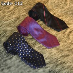 Combo- Linbaiway 8cm Polyester Striped Neck Ties for Men Perfect for Wedding Parties Corbatas Gravatas Slim Business Groom- 112