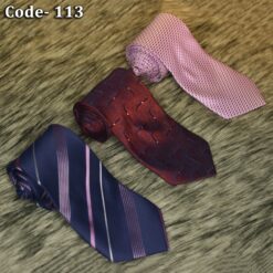 Combo- Linbaiway 8cm Polyester Striped Neck Ties for Men Perfect for Wedding Parties Corbatas Gravatas Slim Business Groom- 113