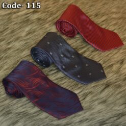 Combo- Linbaiway 8cm Polyester Striped Neck Ties for Men Perfect for Wedding Parties Corbatas Gravatas Slim Business Groom- 115