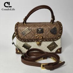 Ladies’ High-end Handbags: Leather Mini Satchels with a Top Handle and Crossbody- 122
