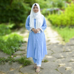 Embosse designed premium fabrics stylish and soft coord set with premium Hijab_Code- 171